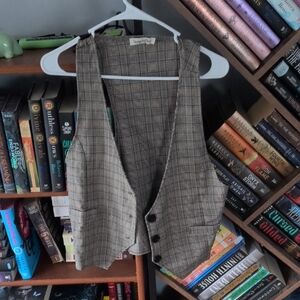 Banana Republic Men's Tan Plaid Vest